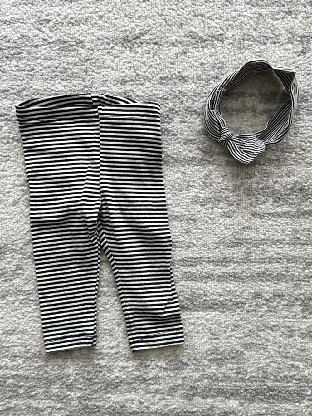 KIDS: black/white circo leggings + headband